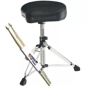 Taburete de batería K&M 14000 Gomezz + baquetas - Imagen 1 de 4