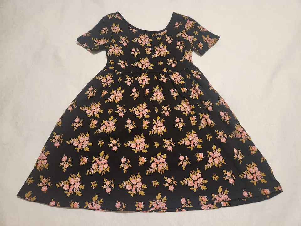 NWT Old Navy Girls Floral Print Short Sleeve Skater Dress - Image 1 of 1