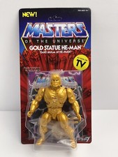 Super7 MOTU Masters of the Universe 5.5  Vintage Series Gold Statue He-Man New