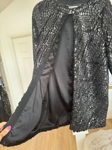 Darling London Black Nina Coat Black RRP $185 USD Size 14 NWOT - Picture 1 of 5