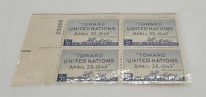 ThriftCHI ~ 25. April 1945 Auf dem Weg zu den Vereinten Nationen 5 Cent Briefmarken - Bild 1 von 5