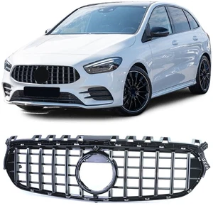 Sport Grille Black Gloss Chrome Strips For Mercedes B Class W247 2018- - Picture 1 of 7