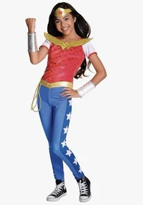 Rubies Official Girls DC Super Hero Wonder Woman Costume 9-12Y XS Fancy Dress - Picture 1 of 7