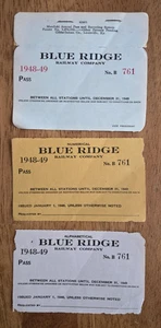 Eisenbahnpass Blue Ridge Railway Co 1948-49 Nr. B 761 - Bild 1 von 7