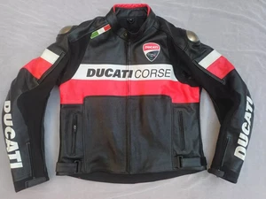 Ducati cowhide leather racing riding gear motorcycle jacket - Picture 1 of 8
