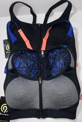 Champion Women's Power Shape Max Support Racerback Sports Bra BLUE,BLACK or GRAY - Image 1 of 4
