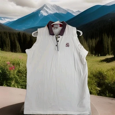 Polo de golf Team PGA Petro Logo blanco sin mangas XL para mujer Foto 1 de 4