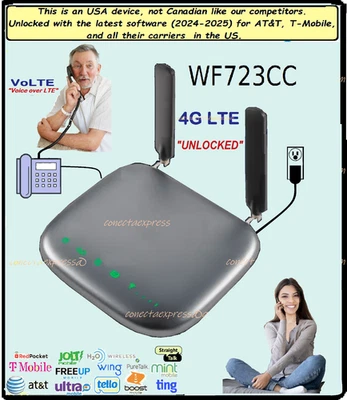 Base de teléfono residencial 4G LTE VoLTE "DESBLOQUEADO" WF723CC Foto 1 de 4