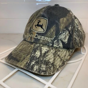 John Deere Hat Men's Camo Realtree Adjustable Genuine Cap - Picture 1 of 8