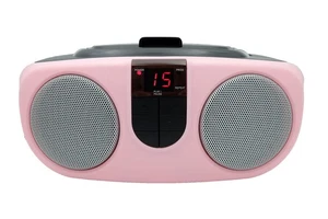 PROSCAN SRCD243 Portable CD Player with AM/FM Radio, Boombox (Pink) - Picture 1 of 1