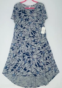 Nuevo con etiquetas Vestido LuLaRoe Para Mujer Carly Talla L Disney Mickey Mouse Estampado Gris - Imagen 1 de 14