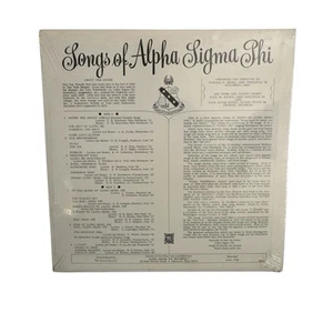 Songs of Alpha Sigma Phi 1966 Fraternity LP Album Sealed Shrink VG+ Vintage - Picture 1 of 2