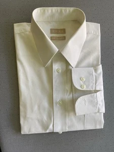 Vintage Rocola Samyta GOLD Mens Shirt 17" Cream with long sleeves - Picture 1 of 3