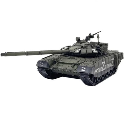 1/72 Scale Russian Military Operation T-72B3 Main Battle Z Tank Model Toy Gift - Image 1 of 4