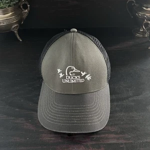 DUCKS UNLIMITED Olive Green Black Hat Mesh Back Adjustable Hunting - Picture 1 of 8
