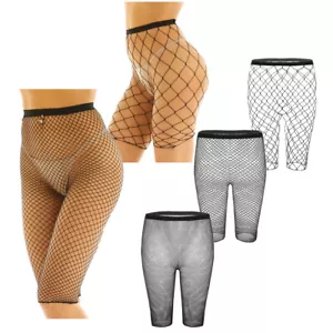 Damen Netz durchsichtig Dessous Strümpfe Hot Pants Shorts Pantyhose Trouser - Bild 1 von 19