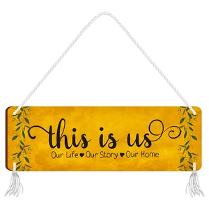 This is Us Our Life Our Story La nostra casa in legno decorazione da appendere da parete - Foto 1 di 3
