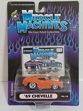'69 Chevy Chevelle Orange Blown 2000 Funline Muscle Machines 00-10 Diecast 1:64