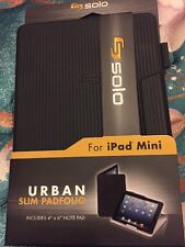 Solo Urban Slim PadFolio Case For iPad Mini (Black) NEW