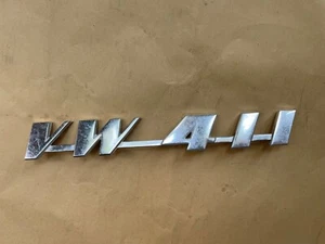 OE "VW-411"  VW Type 4,  1970's  rear Decklid Hood Emblem. Script 8" Long - Bild 1 von 4