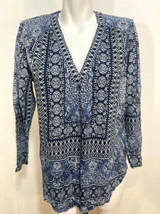 Lucky Brand Damen dunkelblau Top Shirt Large Baumwolle neu mit Etikett - Bild 1 von 9