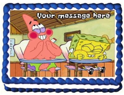 SPONGEBOB AND PATRICK Edible cake topper image Party Decoration