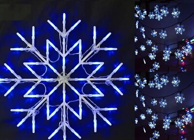 48 Led Star Snowflake Window Hanging Wall Light Christmas Xmas Silhouette Lights - Image 1 of 4