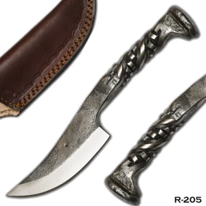 Twisted Railroad Spike Carbon Steel Skinner Knife - Picture 1 of 8