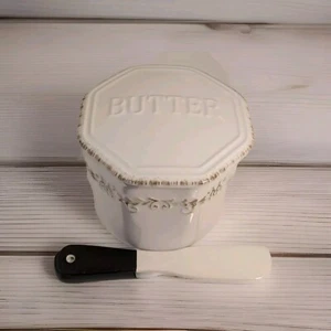 Ceramic French Butter Bell Butter Crock With Ceramic Spreader - Picture 1 of 12