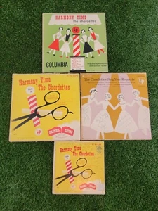 The Chordettes, Harmony Time The Chordettes, Lot 4 Vinyl Record Autographed - Picture 1 of 24