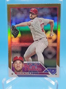 Aaron Nola Gold Foil Parallel - 2023 Topps Series 1 #278 Philadelphia Phillies - Picture 1 of 2