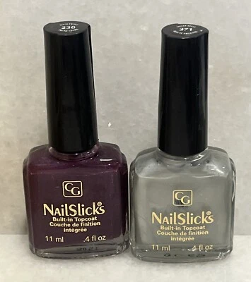 2 Covergirl NailSlicks встроенный пальто польский 230 сливы мороз 271 серебро Belle - Изображение 1 из 3