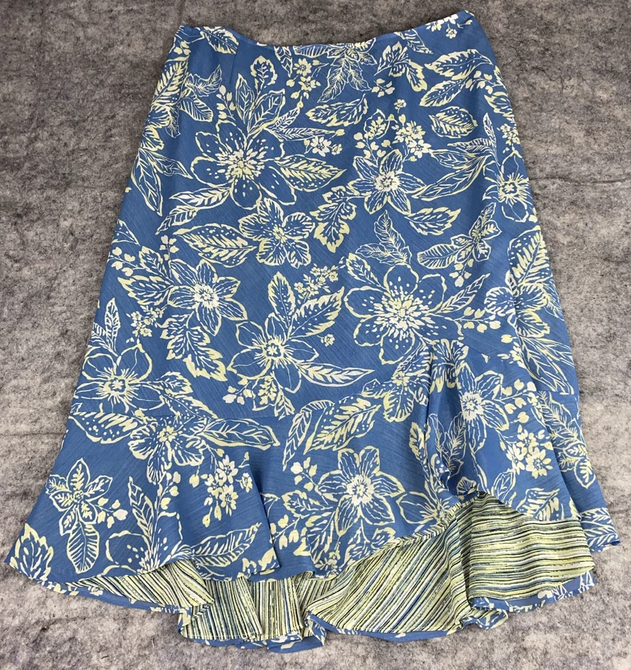 Emma James Women's 20W Reversible Maxi Skirt Striped/Tropical themes Trumpet Hem - Image 1 of 4