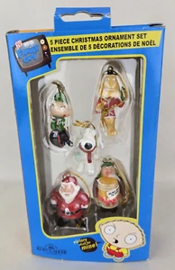 TV Family Guy Stewie Brian Peter Griffin Quagmire Santa Christmas Ornament Set - Picture 1 of 12