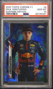 2020 Topps Chrome F1 #6 Max Verstappen PSA 10 Gem Mint