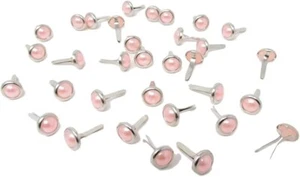 Brads Syntego para manualidades y álbumes de recortes Brads redondos de perlas rosa claro 8 mm x 100 - Imagen 1 de 1