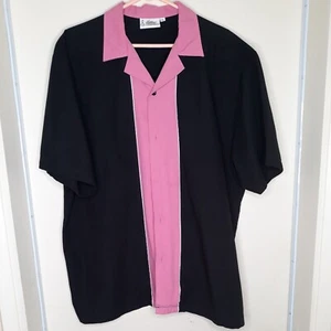 Cruisin USA Bowling SHIRT Back Panel Dangerous Dames Unisex XL Black Pink Trim - Picture 1 of 9