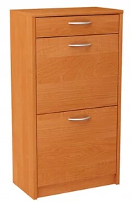 MATKAM Schuhschrank 2D1S in moderner Optik, B50xH92xT28cm, Erle - Bild 1 von 4