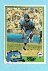 1981 Topps Baseball #132 Tommy Boggs