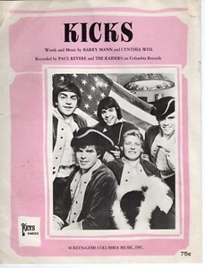 KICKS Sheet Music by Paul Revere and The Raiders 1966 pop rock - Picture 1 of 4