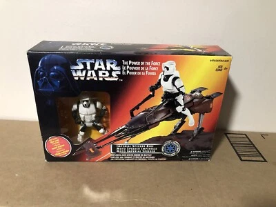 星球大战 POTF IMPERIAL SPEEDER 自行车 带 BIKER SCOUT 1995 全新带盒 未开封 — 第 1/3 张图片
