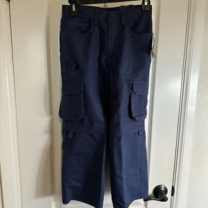 BSA Boy Scouts Youth Pants 6 Navy Switchback Uniform Cub Zip Off Shorts NWT - Picture 1 of 6