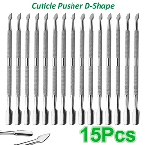 Professional Pushy Cuticle Pusher Curved Spoon Guage Under Nail Cleaner - Picture 1 of 5