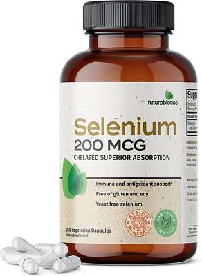 Futurebiotics Selenium 200 Mcg Chelated Superior Absorption Non GMO 250 Capsules - Image 1 of 4