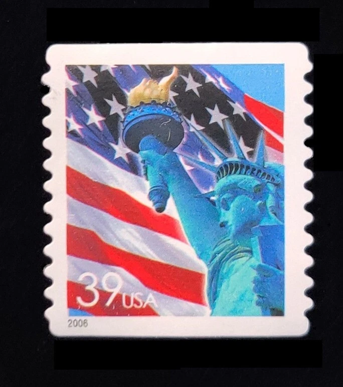 2006 SCOTT #3980 - 39¢ - (Qty 1) Mint VF PNC5 PL V1111, STATUE OF LIBERTY & FLAG - Image 1 of 1