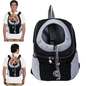 Dog Carrier Puppy Travel Mesh Pet Backpack Front Travel Portable Shoulder Bag UK - Picture 1 of 14