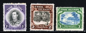 COOK ISLANDS 1938 Die volle Bildausgabe SG 127 bis SG 129 POSTFRISCH - Bild 1 von 2