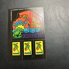 Jb12 video Game City 1993 Topps Sega Frogger Sticker Featuring Run Down Play