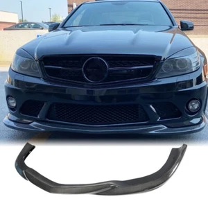 Carbon Fiber Front Bumper Lip Splitter Fit For Mercedes Benz W204 C63 2008-2011 - Picture 1 of 12