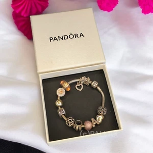 PANDORA ARMBAND MIT 13 CHARMS + BOX - Bild 1 von 4